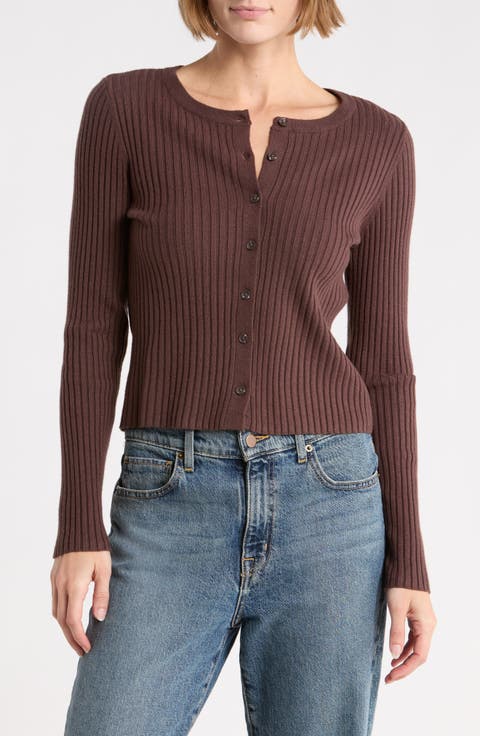 Fitted Button Front Cardigan