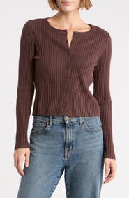 Leith Fitted Button Front Cardigan