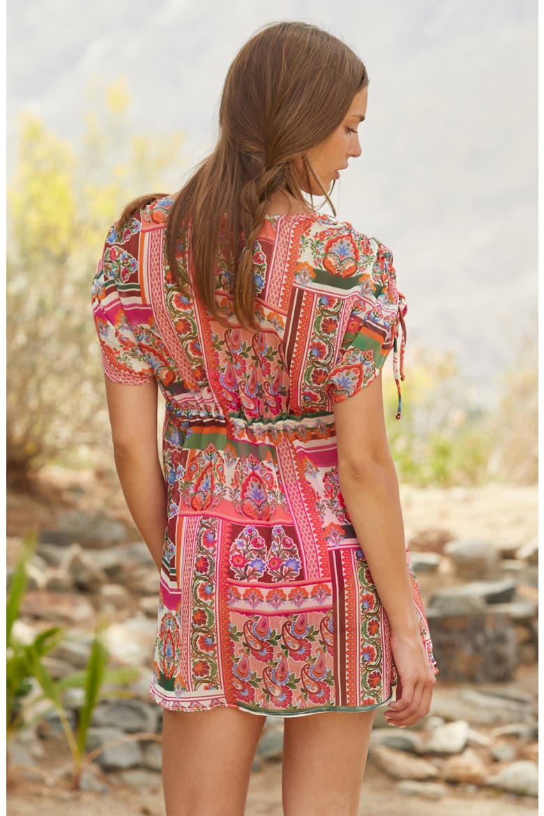 Verona Chiffon Cover-Up Tunic, Alternate, color, PINK MULTI