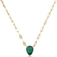 LANA Pear-Cut Emerald Pendant Necklace
