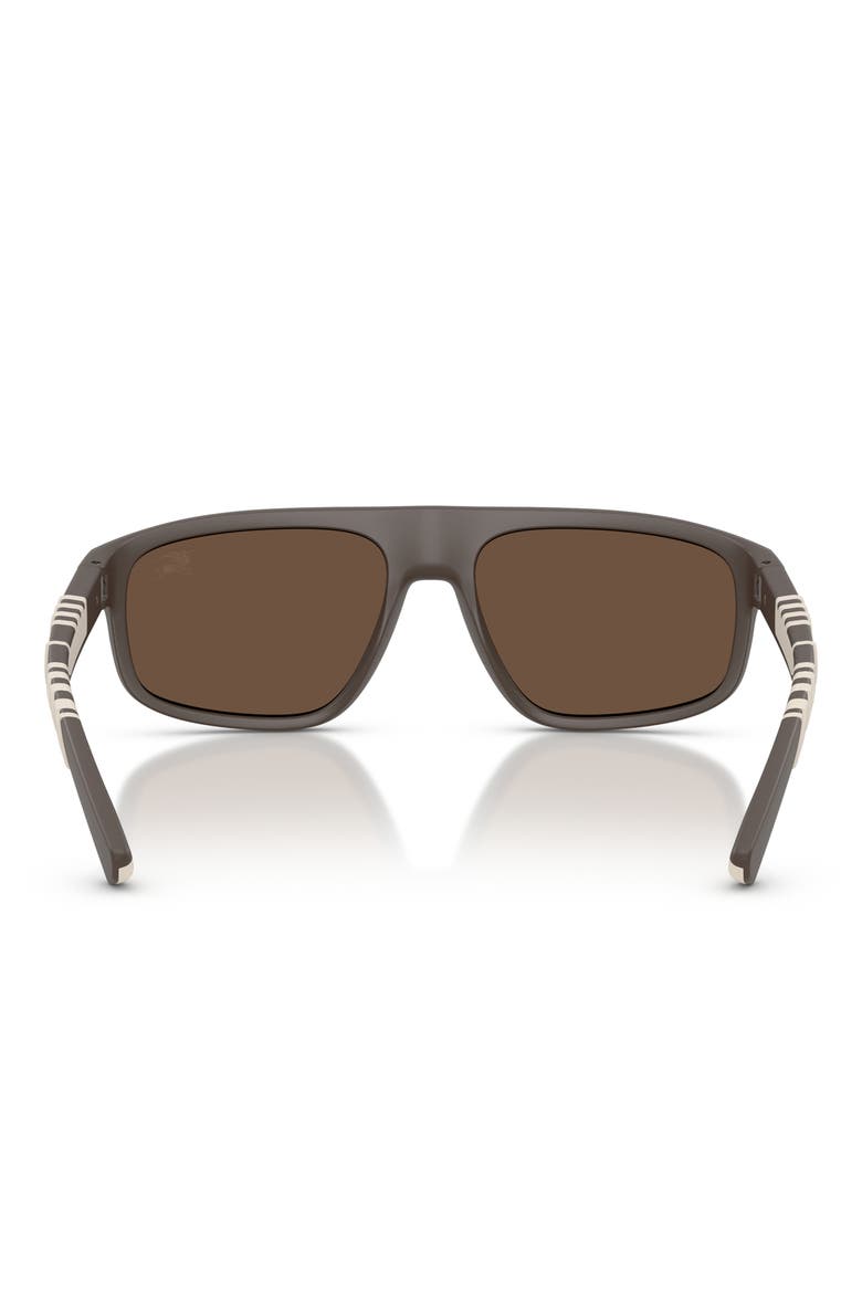 BE4501U 57mm Rectangle Sunglasses, Alternate, color, MATTE BROWN / BROWN BRONZE
