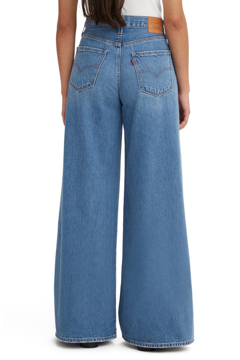 XL Flood Wide Leg Jeans, Alternate, color, MEDIUM INDIGO