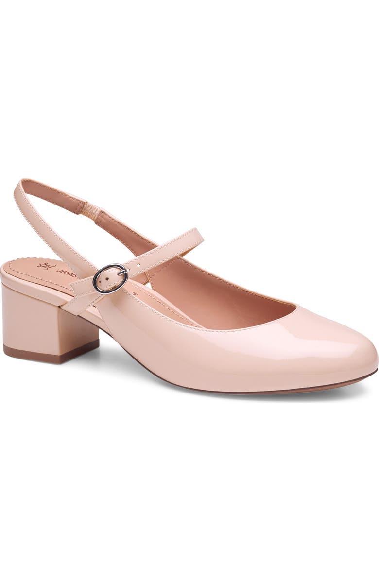 Johnston & Murphy Sienna Mary Jane Slingback Pump, Main, color, Blush Patent Leather