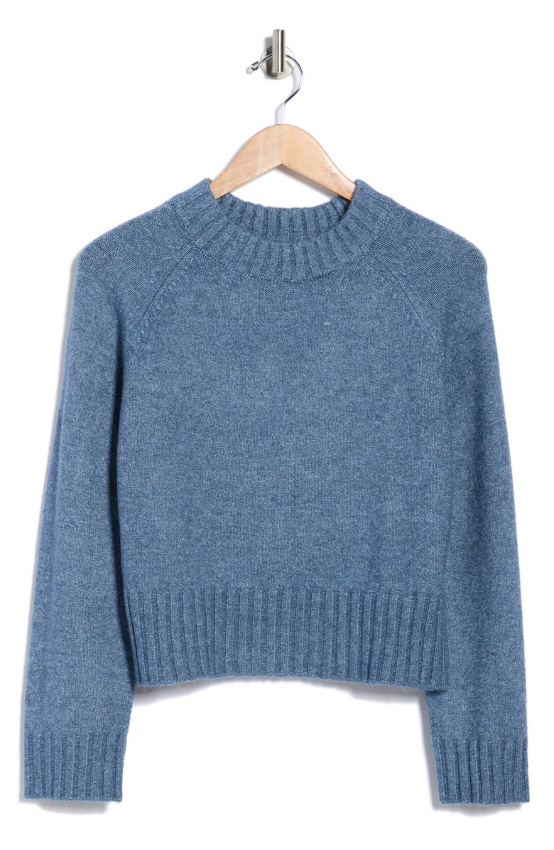 French Connection Crewneck Crop Sweater, Alternate, color, Slate Melange