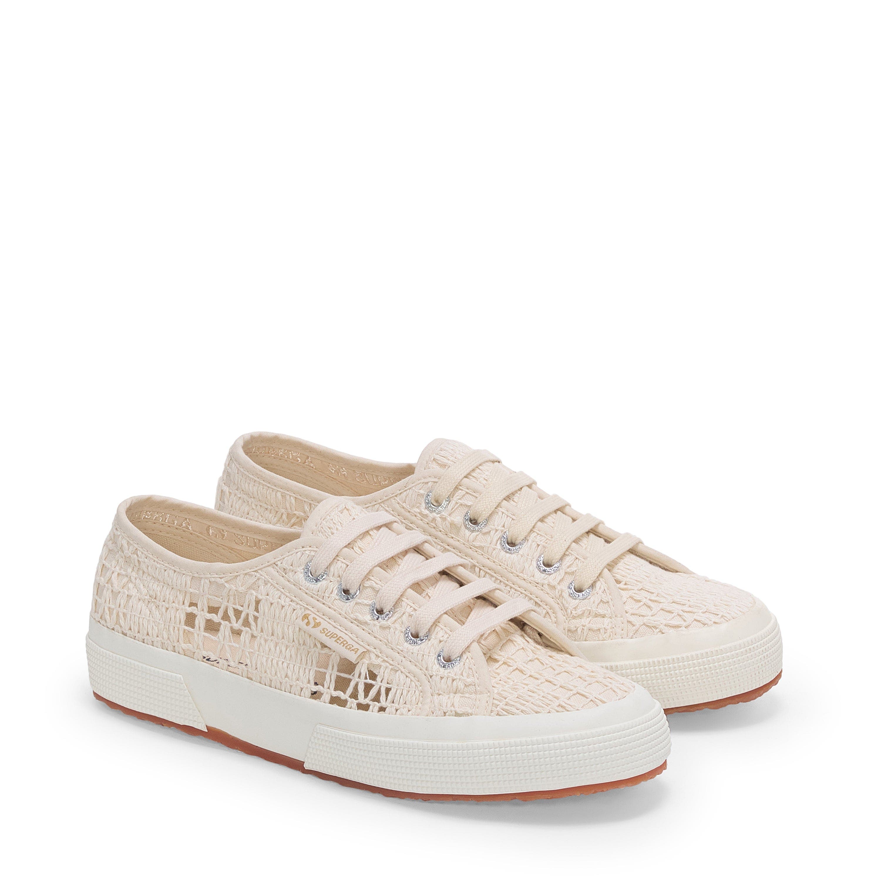 Superga 2750 Crochet Sneakers, Alternate, color, Beige Raw Braid Avorio
