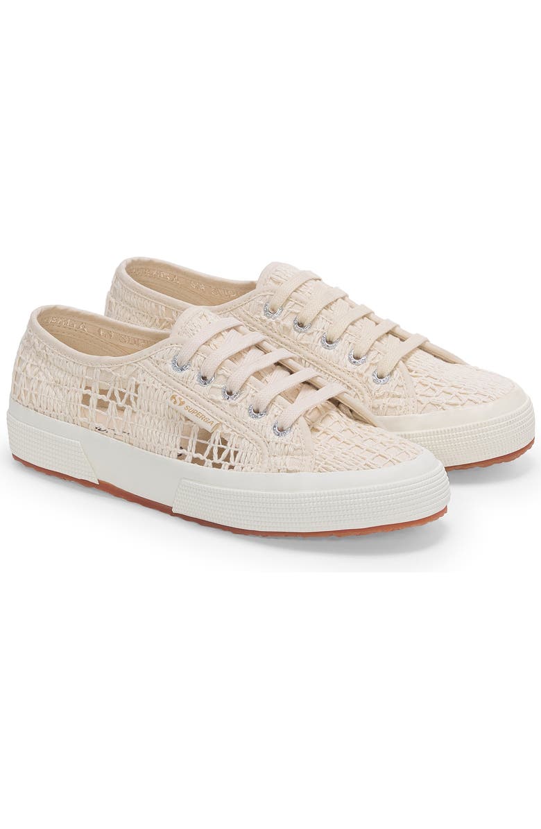 Superga 2750 Crochet Sneakers, Alternate, color, Beige Raw Braid Avorio