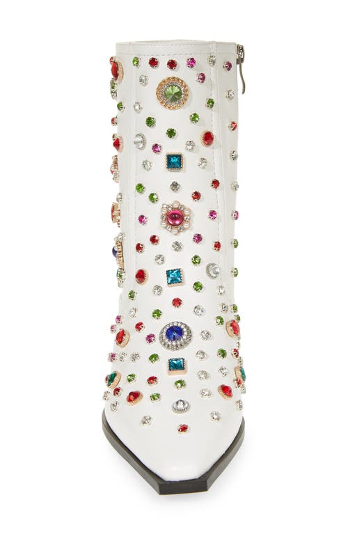 Azalea Wang Sprinkles Pointed Toe Bootie In White
