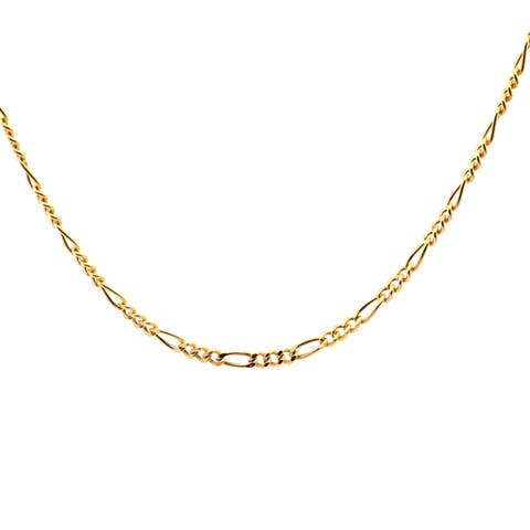 14K Figaro Link 2mm 16in 1.5g Chain Necklace
