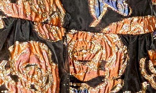 Endless Rose Metallic Floral Jacquard Minidress In Multi