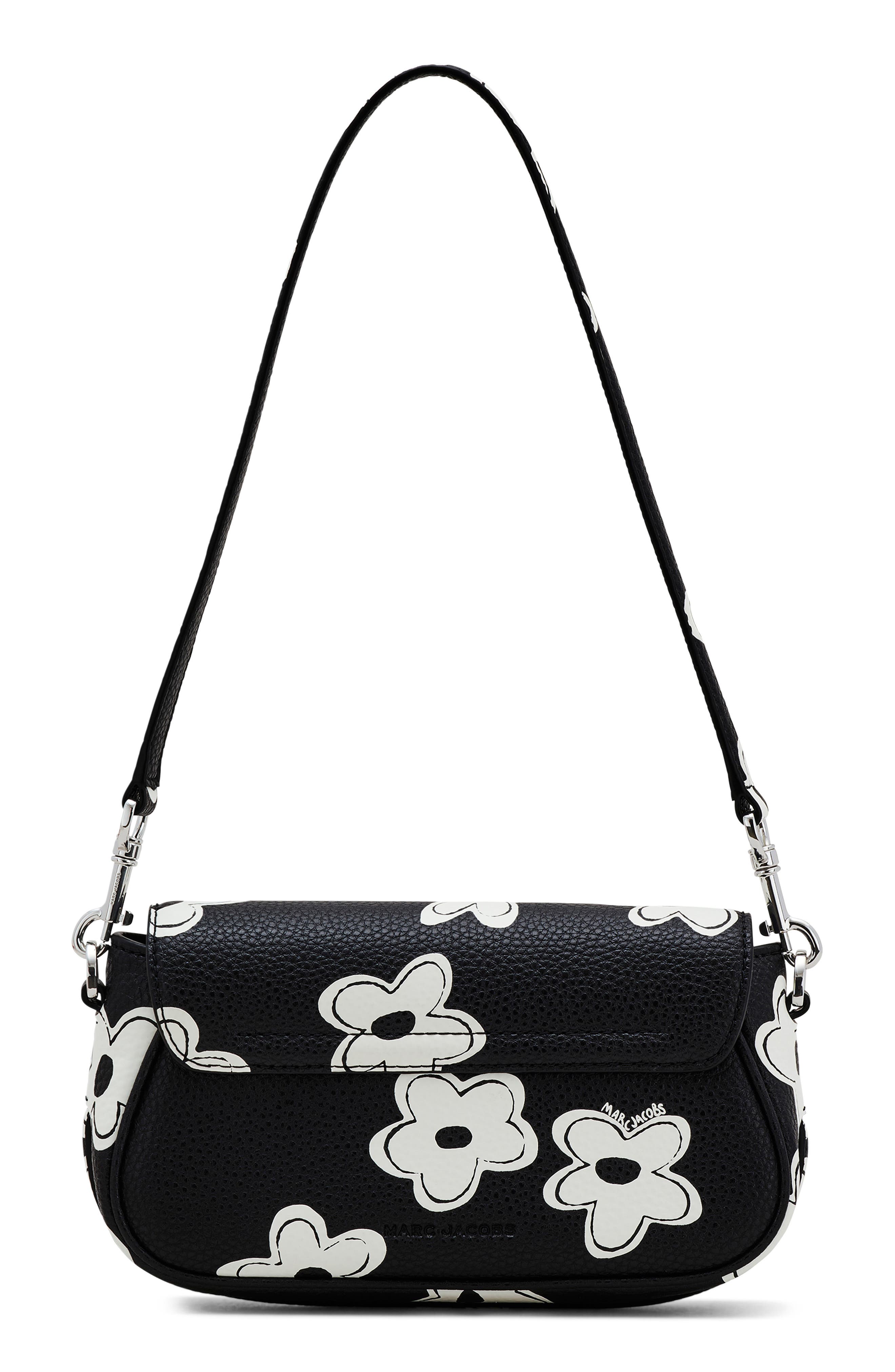 Marc Jacobs The Clover Floral Leather Shoulder Bag, Alternate, color, 