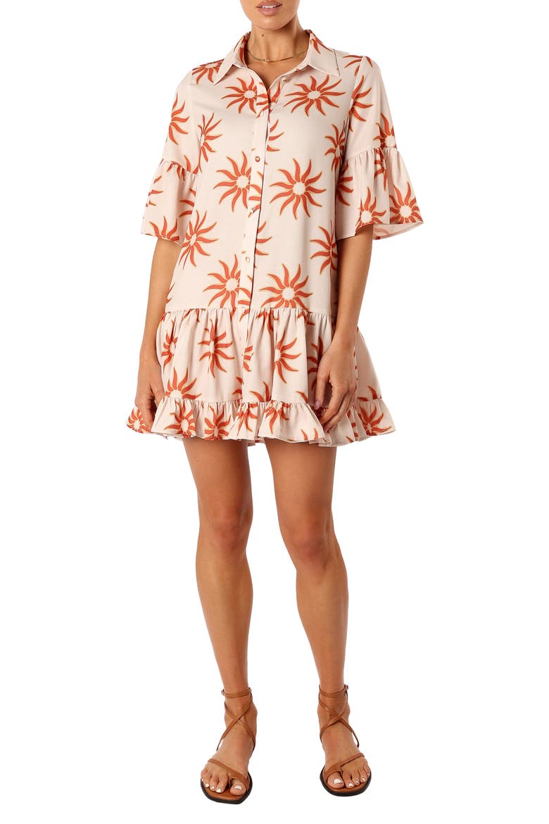 Ren Mini Shirtdress, Main, color, SOLEIL