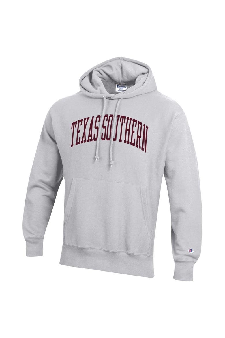Men's Champion Gray Texas Southern Tigers Tall Arch Pullover Hoodie, Alternate, color, Gray