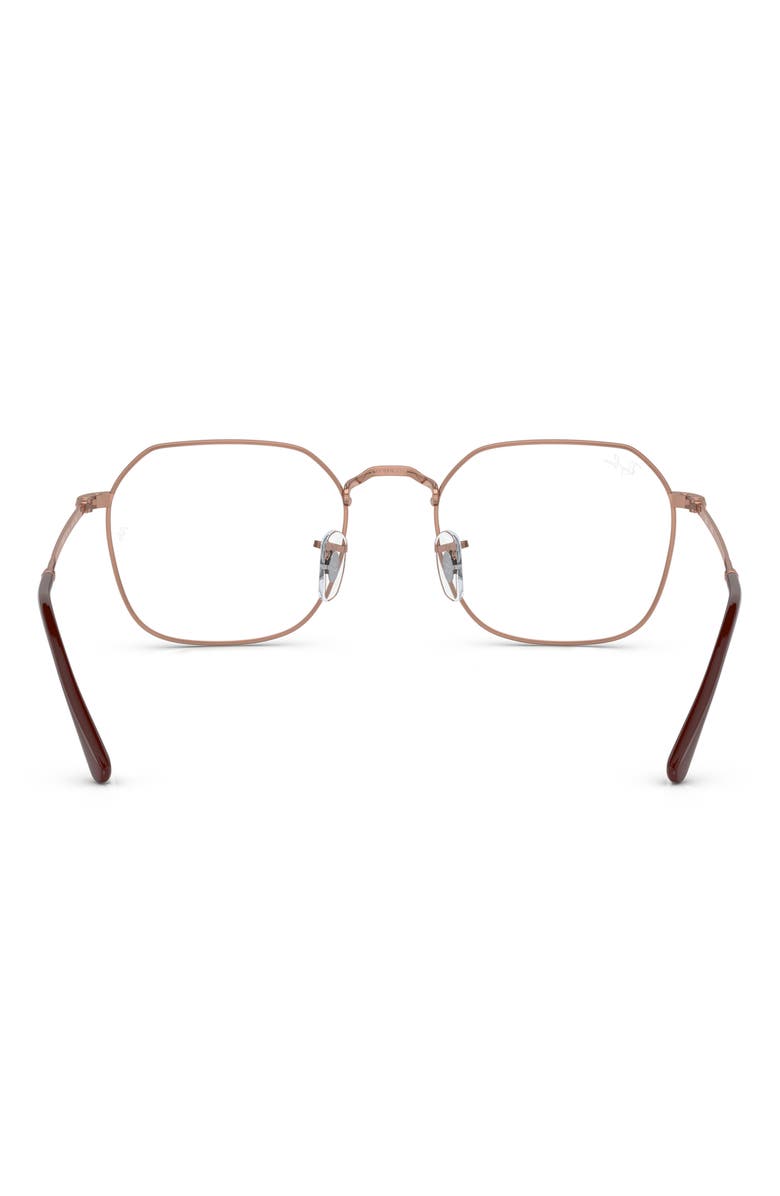 Ray-Ban Jim 53mm Irregular Optical Glasses, Alternate, color, Rose Gold
