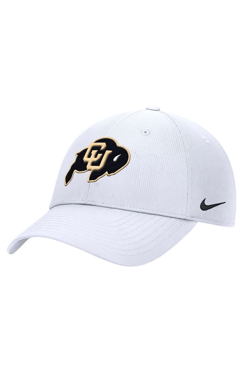 Nike Men's Nike White Colorado Buffaloes 2025 On-Field Club Performance Adjustable Hat, Main, color,
