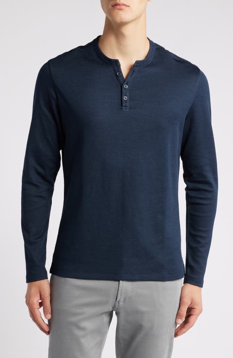 Elgin Double Knit Mesh Henley