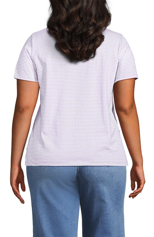 Lands' End Plus Size Relaxed Supima Cotton V-neck T-shirt