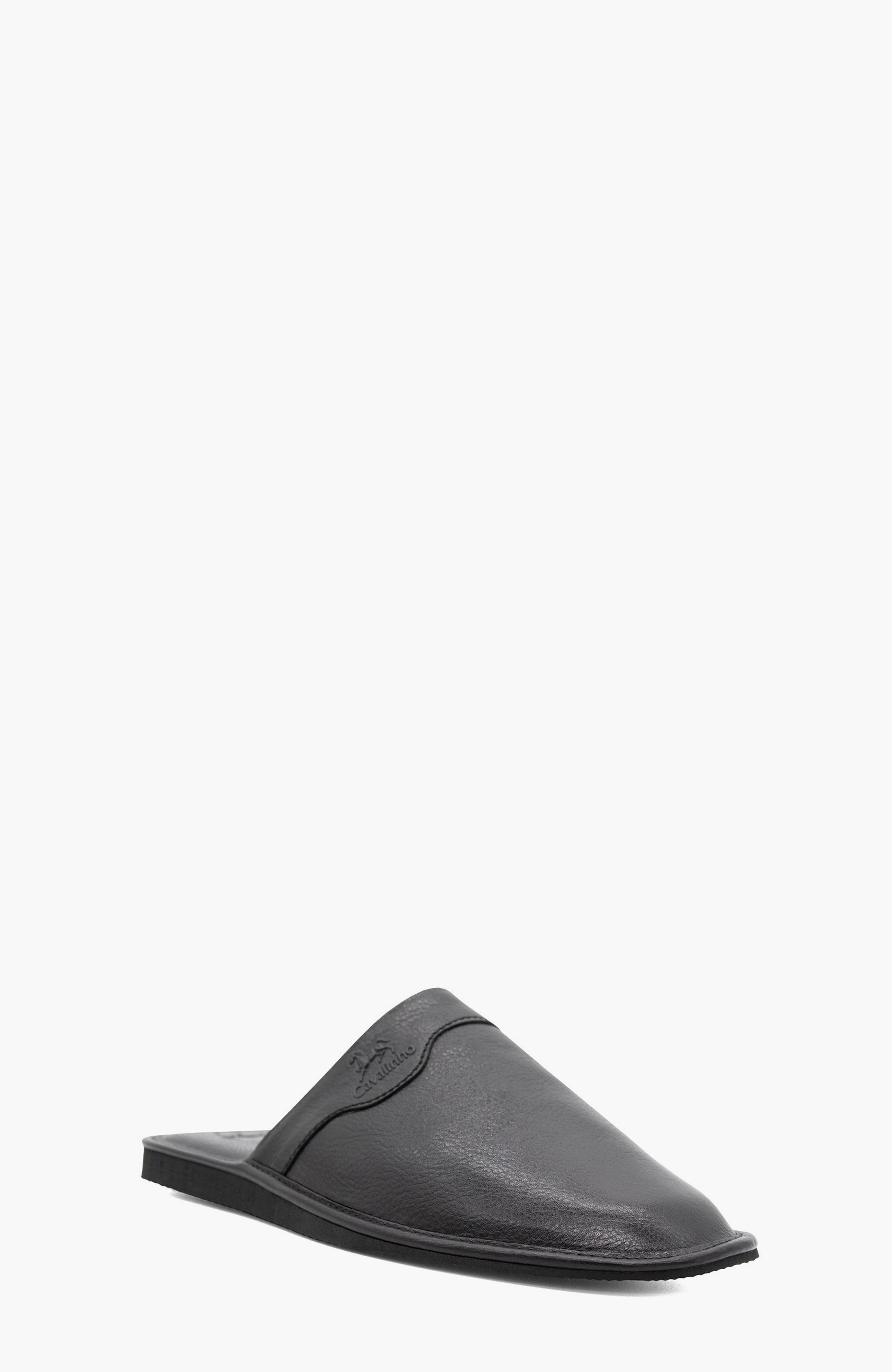 Gentleman Leather House Slippers 103, Alternate, color, Black