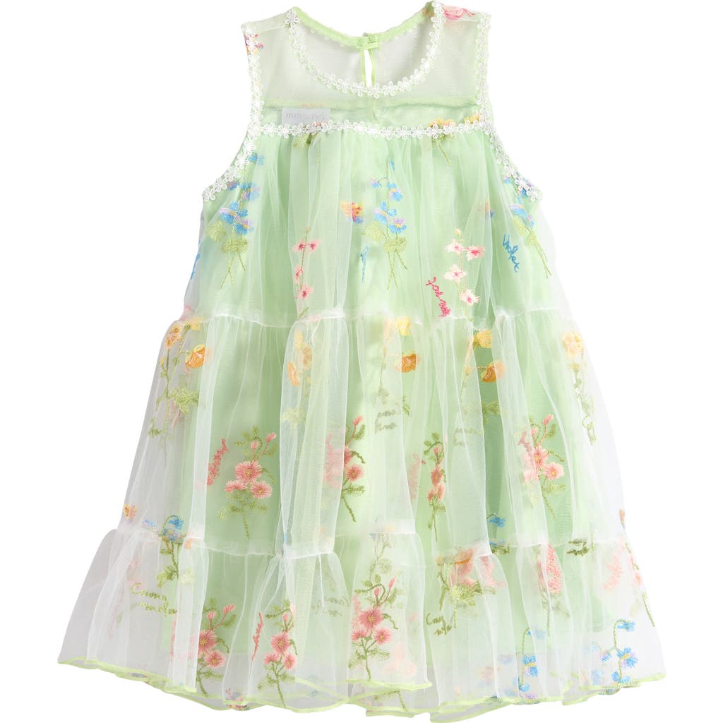 Iris & Ivy Kids' Embroidered Floral Mesh Dress