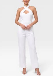 RACHEL Rachel Roy Racquel Sleeveless Halter Jumpsuit