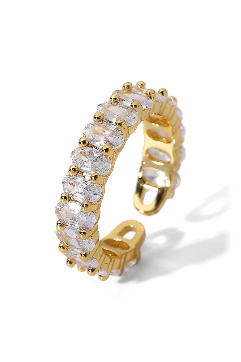 Shimmer Stack Cubic Zirconia Ring, Main, color, GOLD
