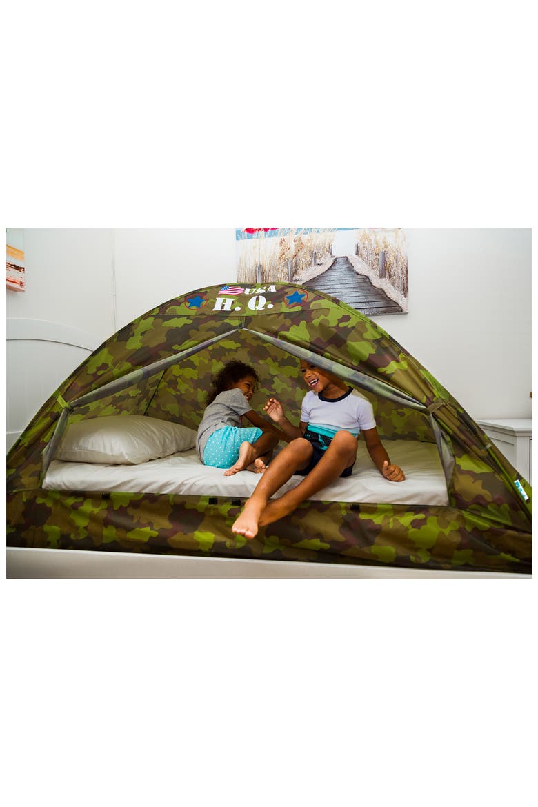 Twin-Size HQ Camo Bed Tent, Alternate, color, CAMO GREEN