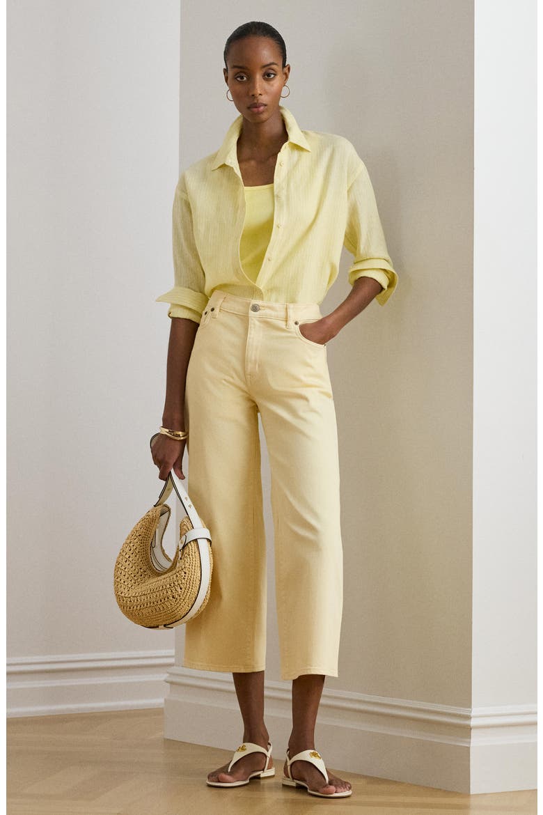Crop Wide Leg Jeans, Alternate, color, LIGHT SUNFADED YELLOW