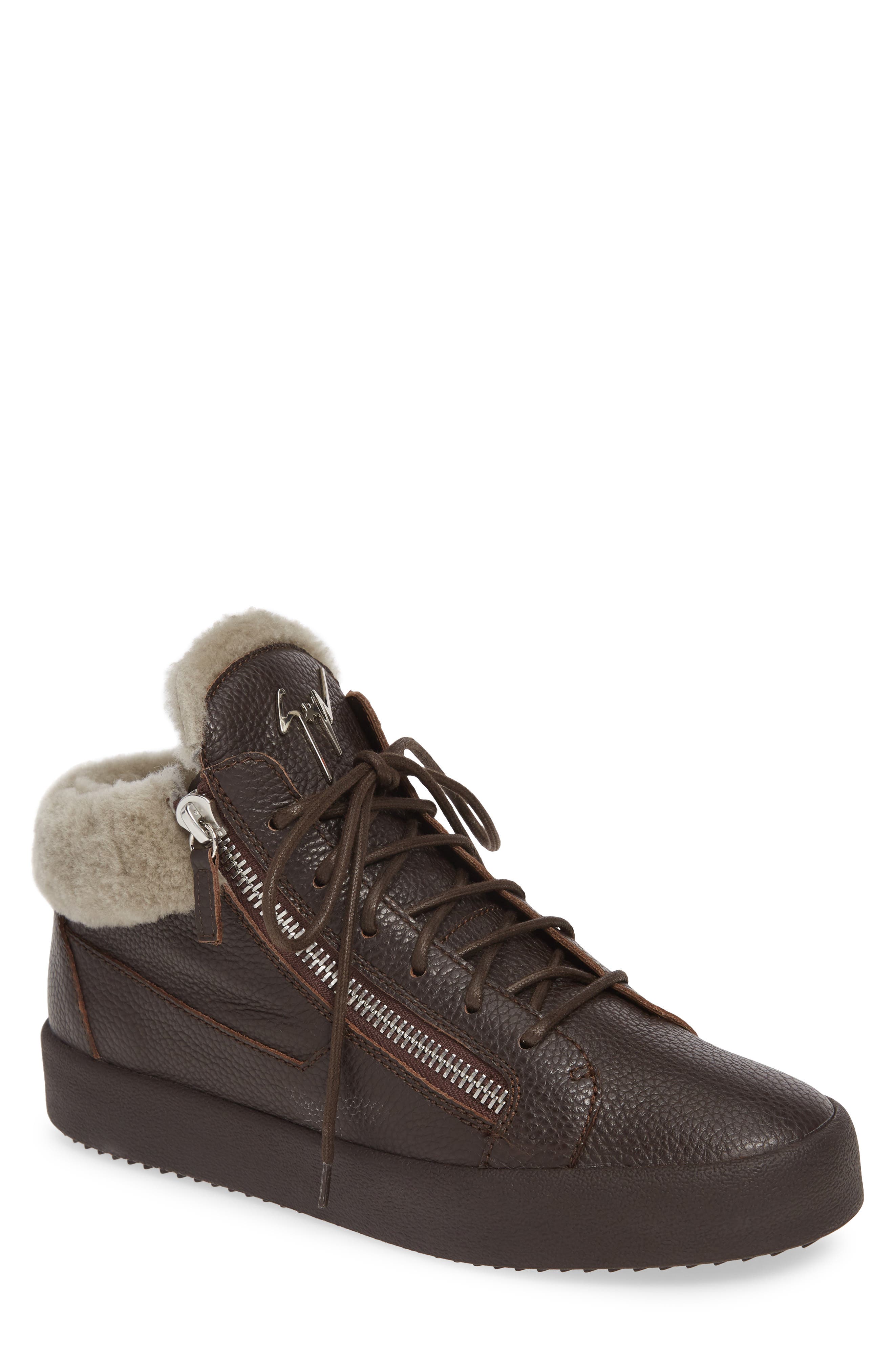 Giuseppe Zanotti Genuine Shearling Sneaker, Main, color, 