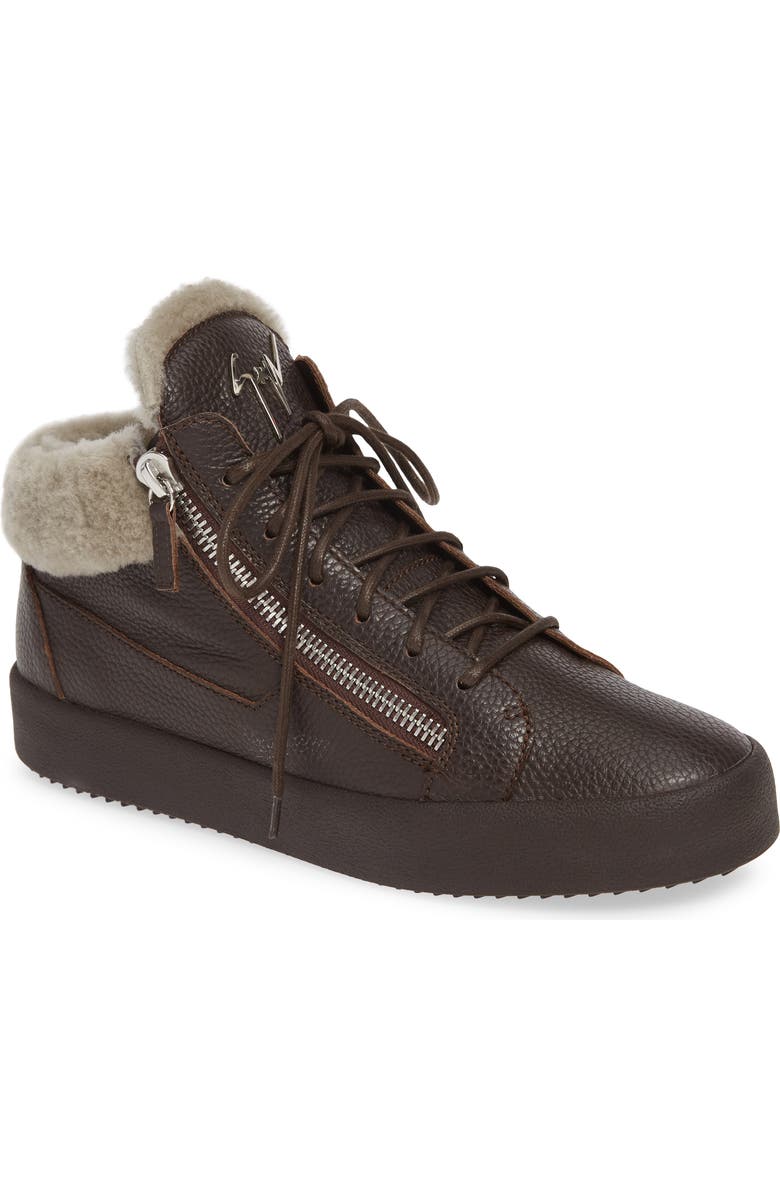 Giuseppe Zanotti Genuine Shearling Sneaker, Main, color,