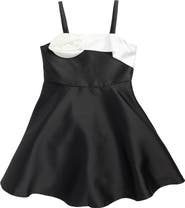 Iris & Ivy Kids' Rose Appliqu Satin Dress