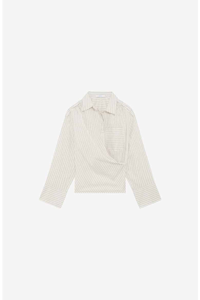 Lace Poplin Shirt, Alternate, color, Vanilla Stripes