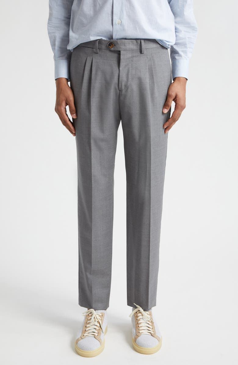 Eleventy Single Breasted Wool Suit, Alternate, color, Med Grey