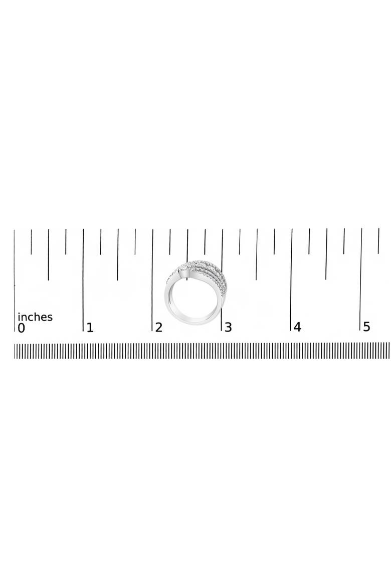 .925 Sterling Silver 2.00 ctw Lab Grown Diamond Cluster Band Ring, Alternate, color, Silver