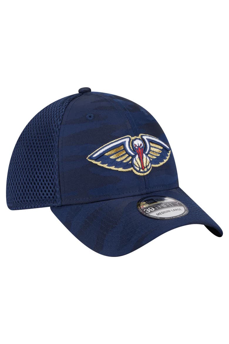 Men's New Era  Navy New Orleans Pelicans Subtle Camo 39THIRTY Flex Hat, Alternate, color, Navy