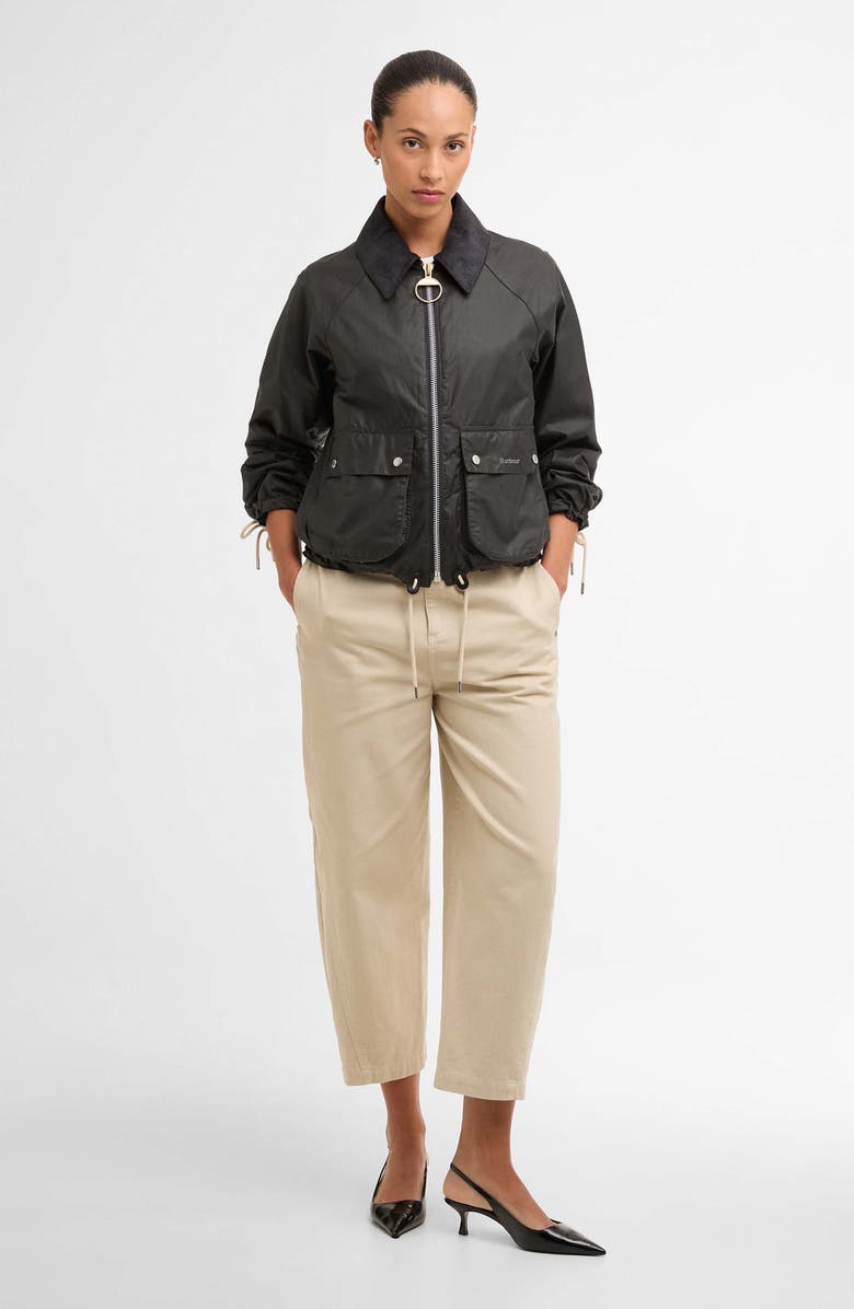 Barbour Marron Waxed Cotton Jacket, Alternate, color, Grey/ Dress