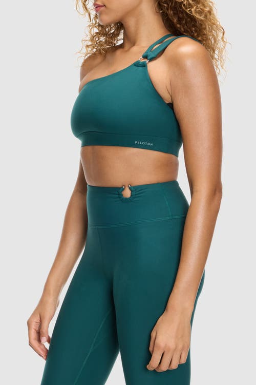 Peloton Cadent O-ring One Shoulder Bra In Green