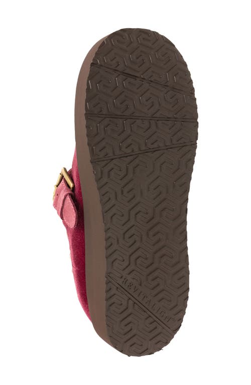 Revitalign Gift Velvet Faux Shearling Lined Slipper In Burgundy