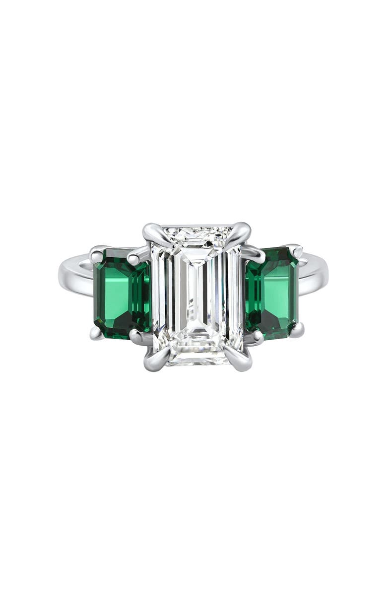 Bliss Diamond Certified 5Ct Green Emerald Diamond Ring 14k Gold or Platinum Lab Grown, Alternate, color, 