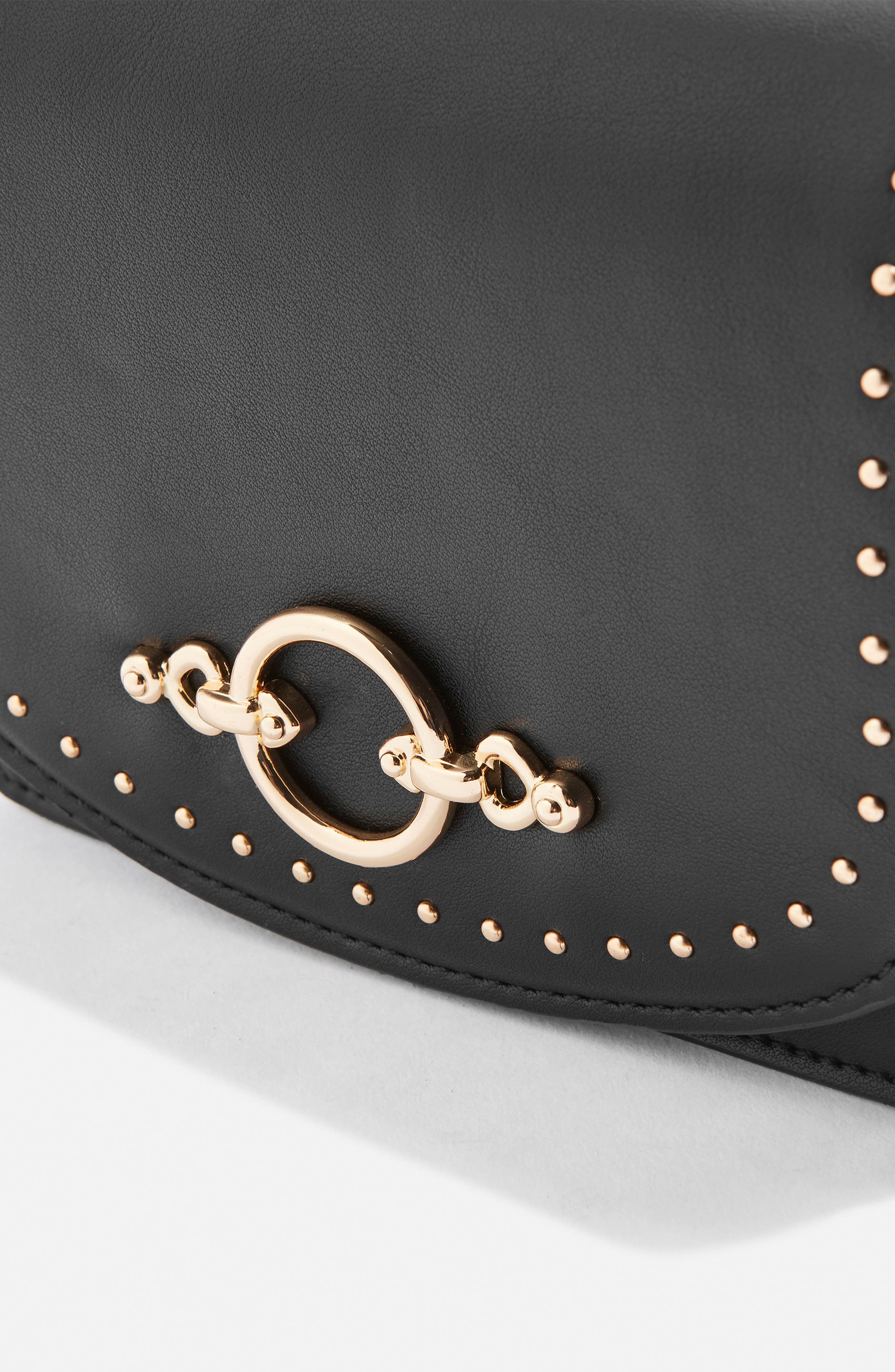 Topshop Osen Stud Circle Crossbody Bag, Alternate, color, 