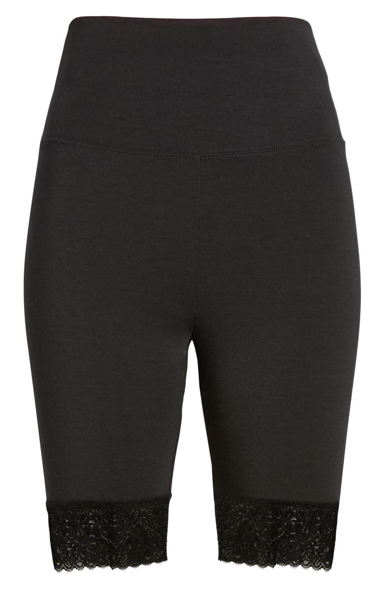 Make + Model Lace Trim Biker Shorts, Alternate, color, 