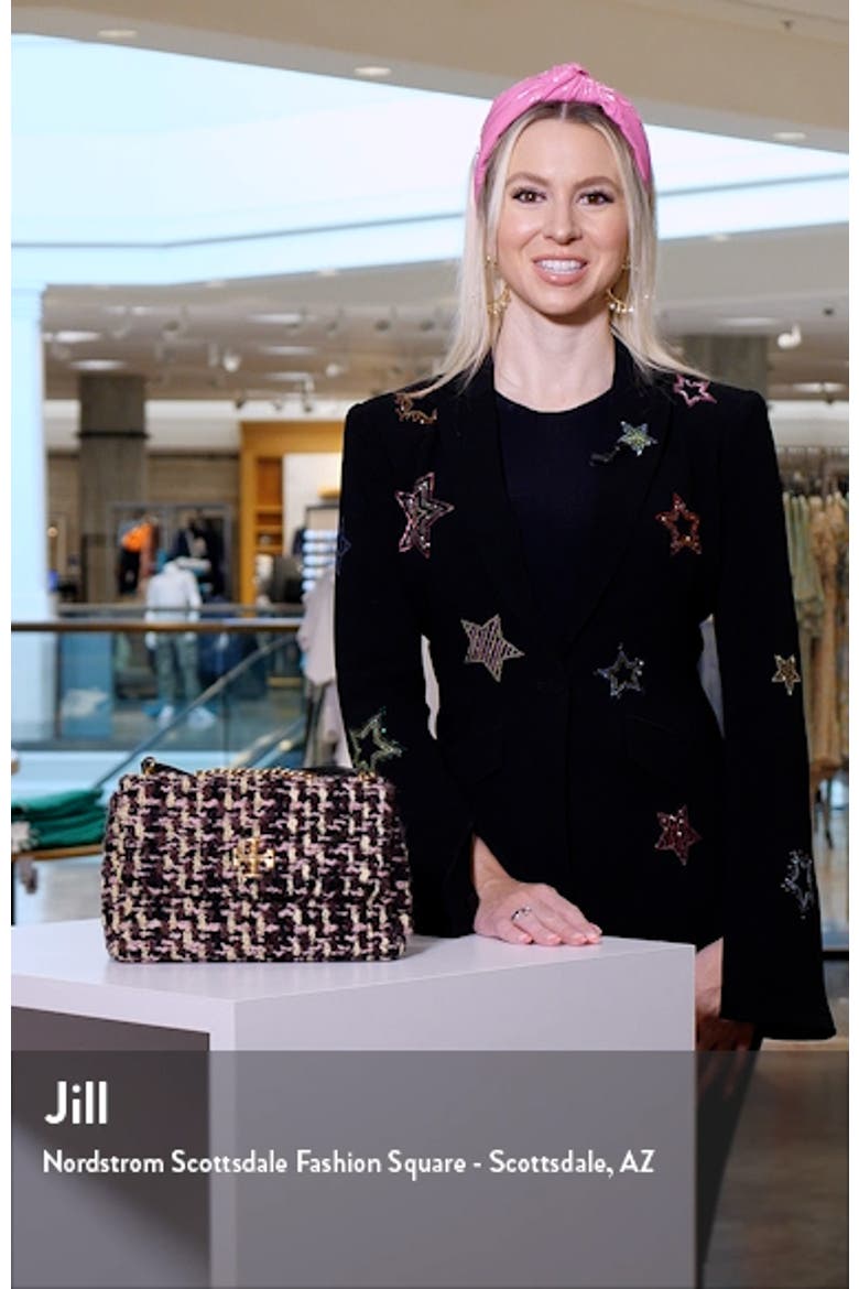 Small Kira Tweed Wool Blend Convertible Shoulder Bag video