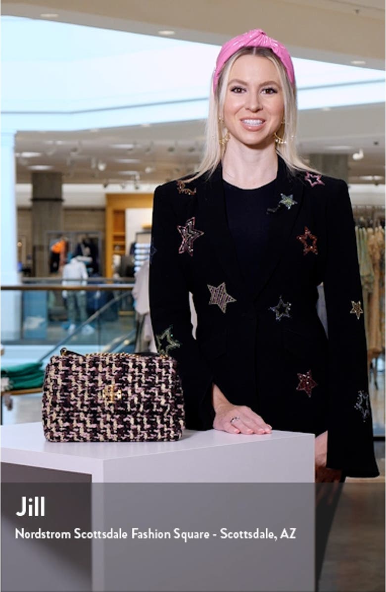 Small Kira Tweed Wool Blend Convertible Shoulder Bag, sales video thumbnail