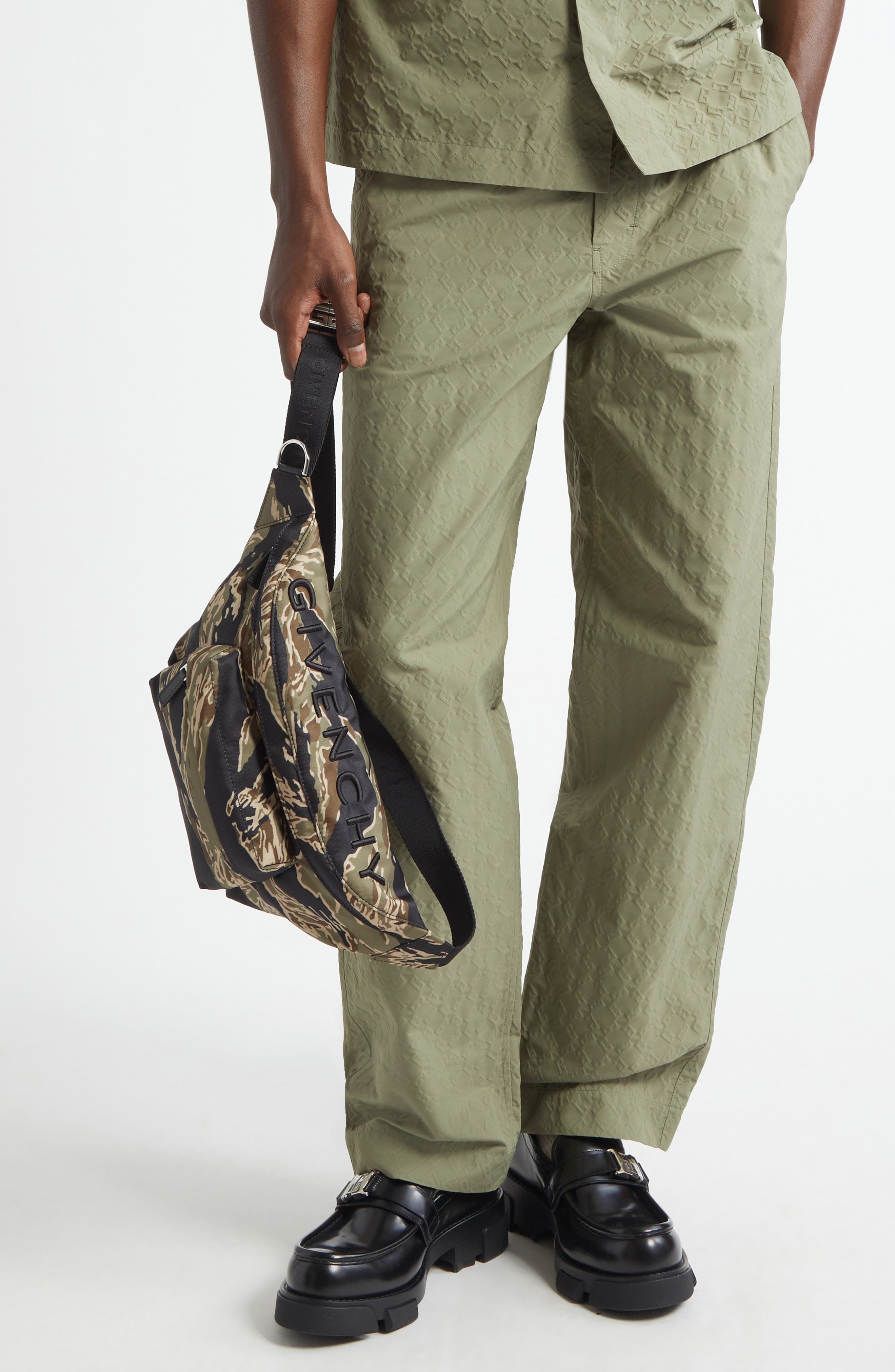 Givenchy Essential U Canvas Belt Bag, Alternate, color, Black Multi