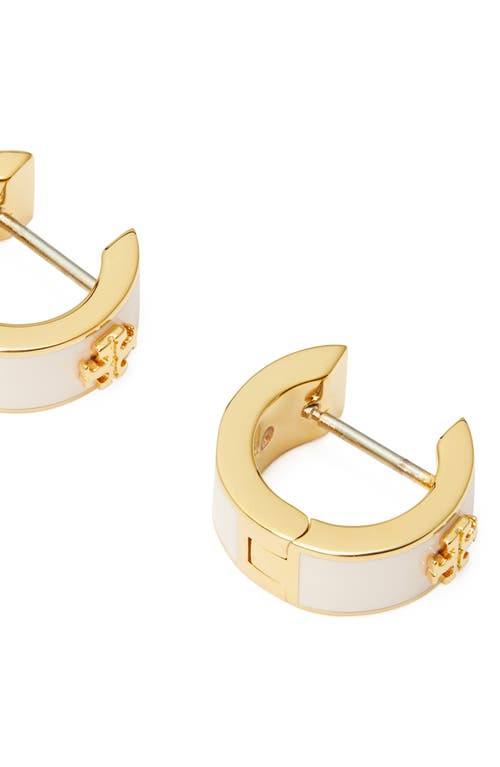 Tory Burch Tory Birch Kira Double T Huggie Hoop Earrings In Multi