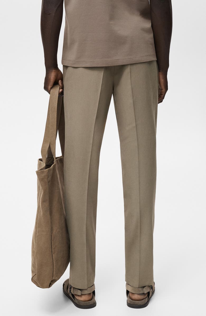 MANGO Tapered Crop Chinos, Alternate, color, Brown