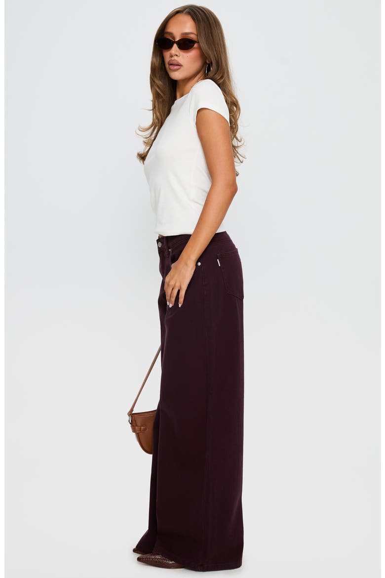 Big News Mid Rise Wide Leg Jeans, Alternate, color, RED
