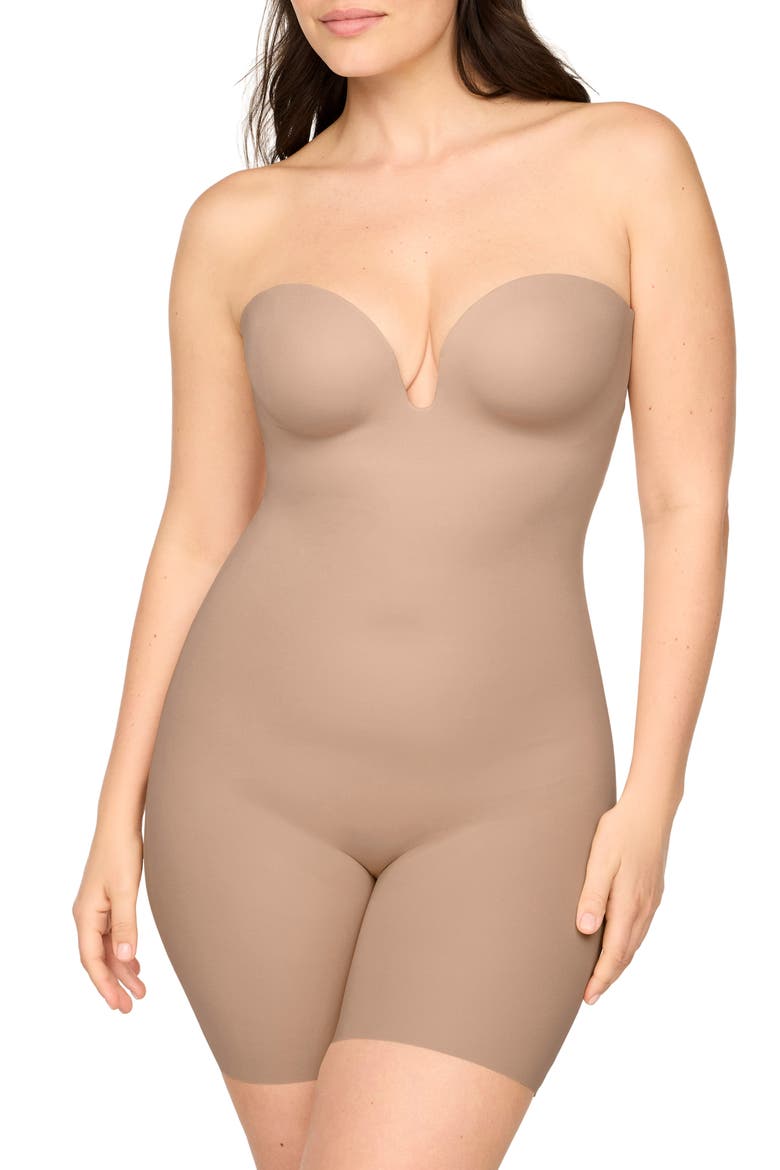 Convertible Mid-Thigh Bodysuit, Alternate, color, CHAI