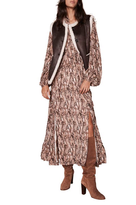 Snake Print Midi Dress