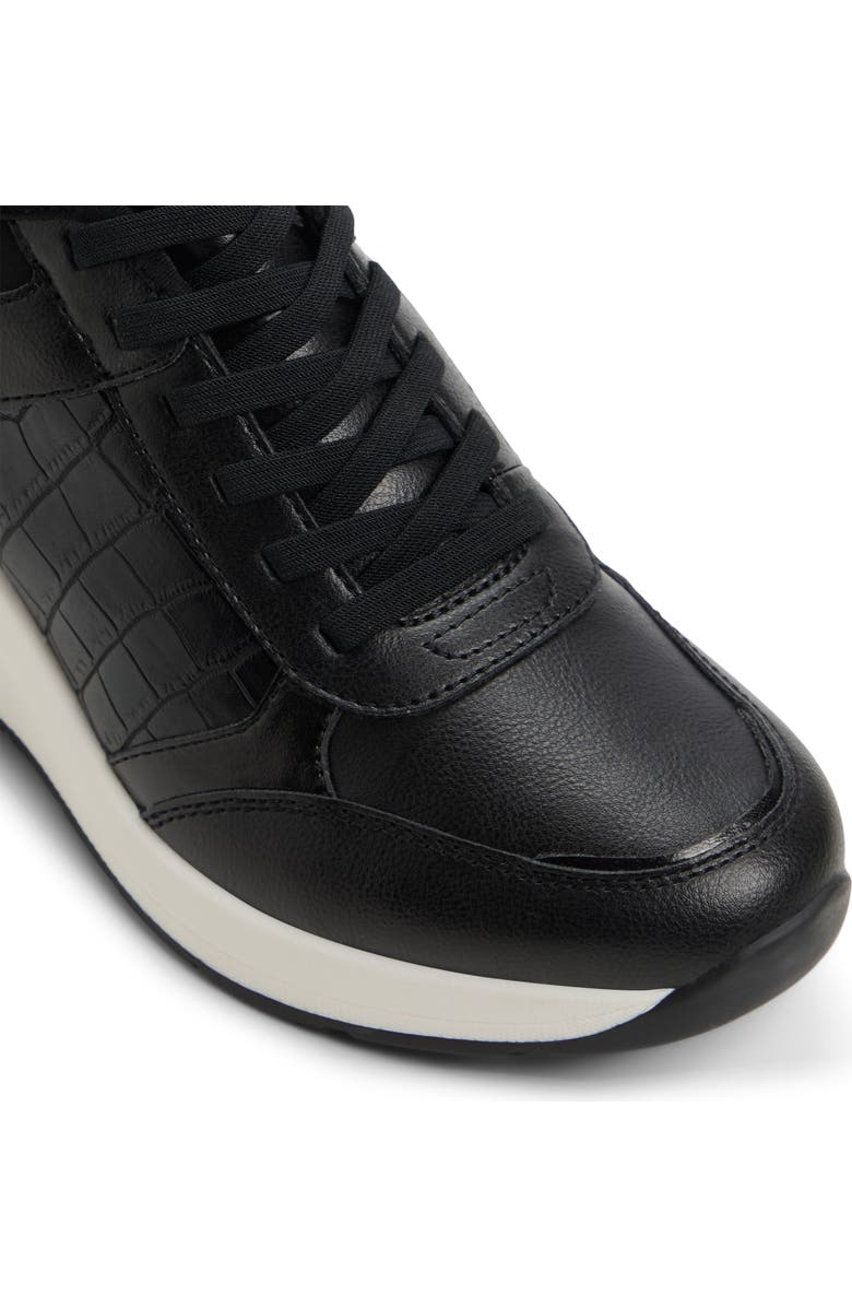 ALDO Iconistep Wedge Sneaker, Alternate, color, Black