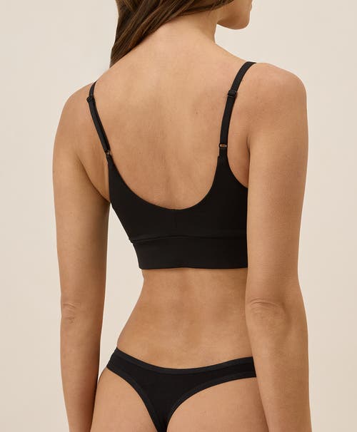 Pact Everyday Mid Rise Thong 5-pack In Black