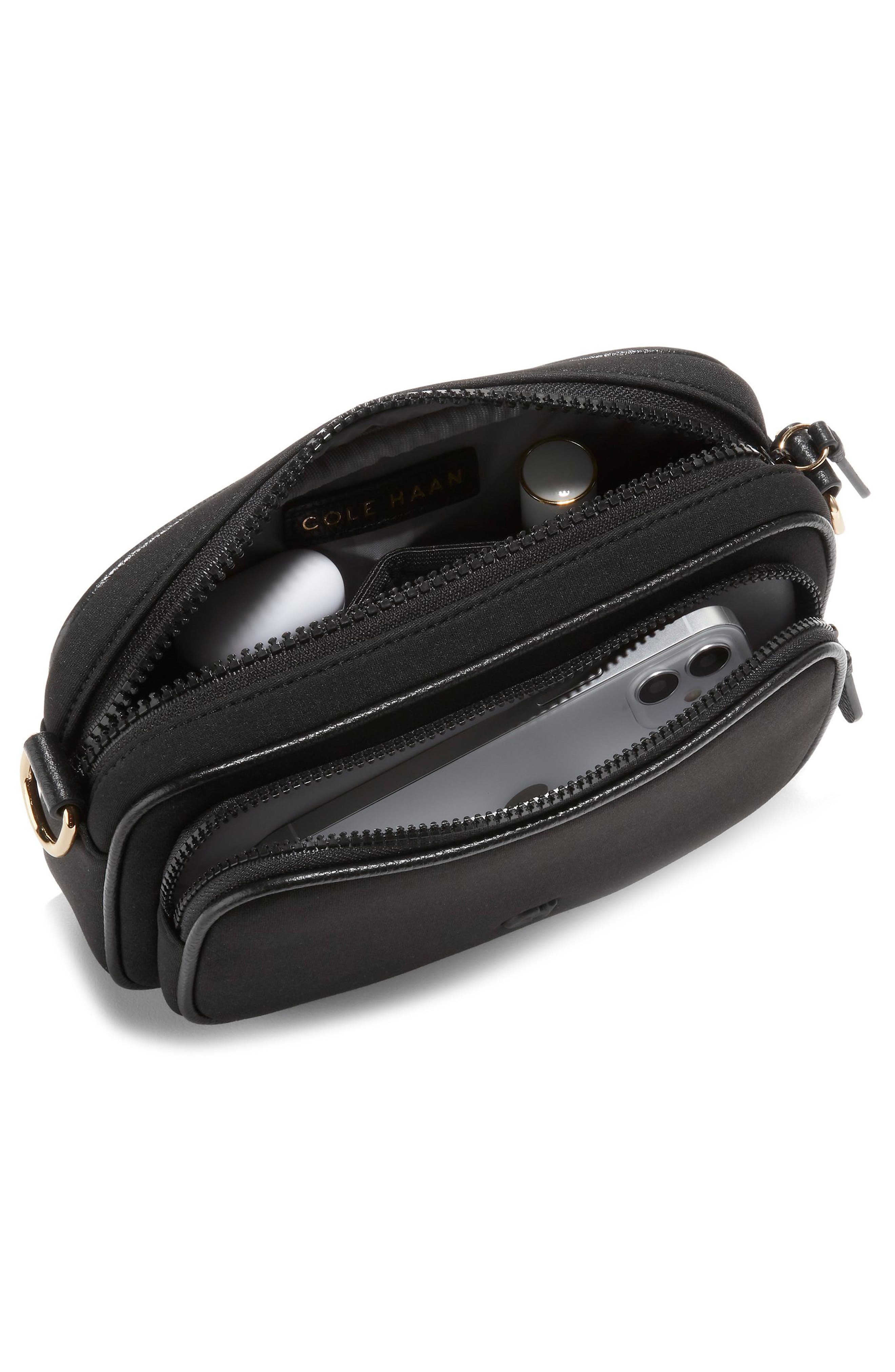 Cole Haan Recycled Neoprene Transit Belt Bag, Alternate, color, Black